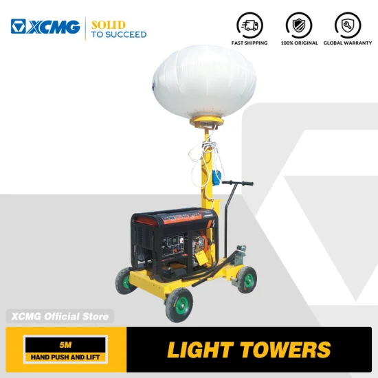 XCMG Ufficiale 5m 2X1000W Albero Idraulico Telescopico Portatile Mobile Gonfiabile Lampada Alogena Palloncino Torre di Illuminazione